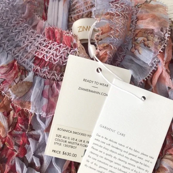 ZIMMERMANN Botanica Smocked Yoke Blouse - Picture 8 of 15